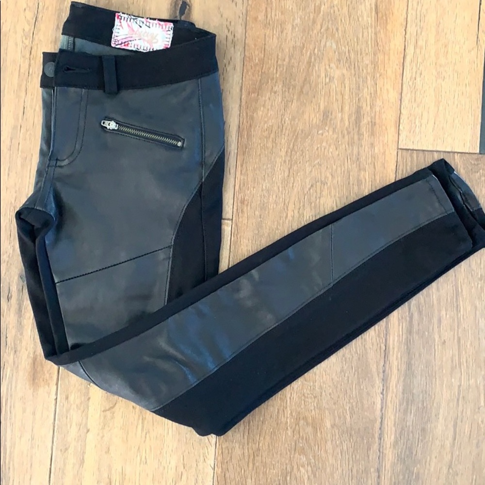 Siwy zippered genuine leather ankle skinny  25